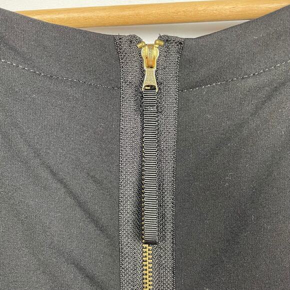 Loft Mixed Material Dress Sz 12 Black Ribbed Knit Wool Rabbit Hair Sweater - Picture 11 of 11